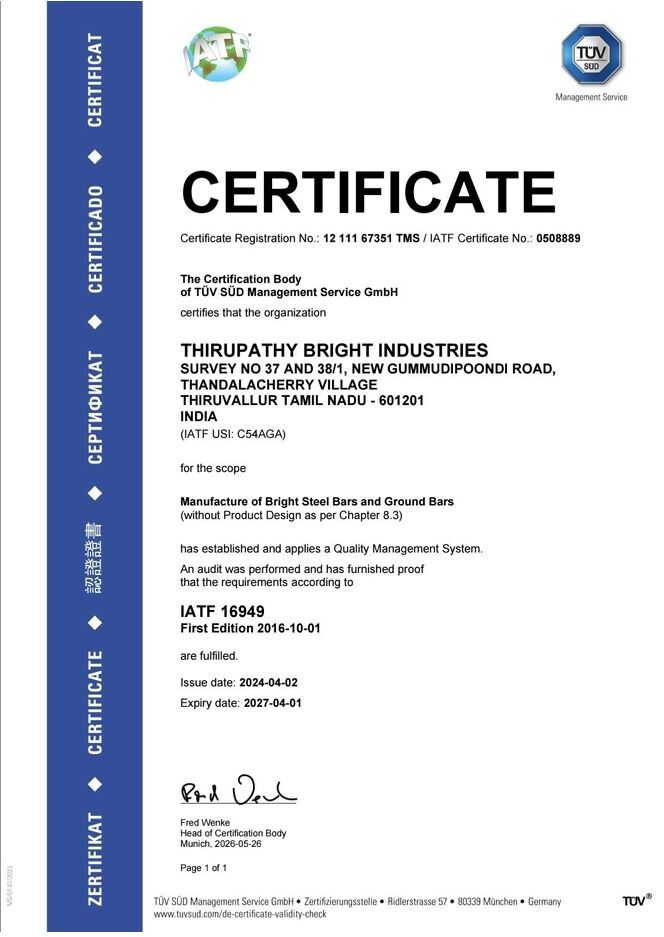 IATF 16949 certification