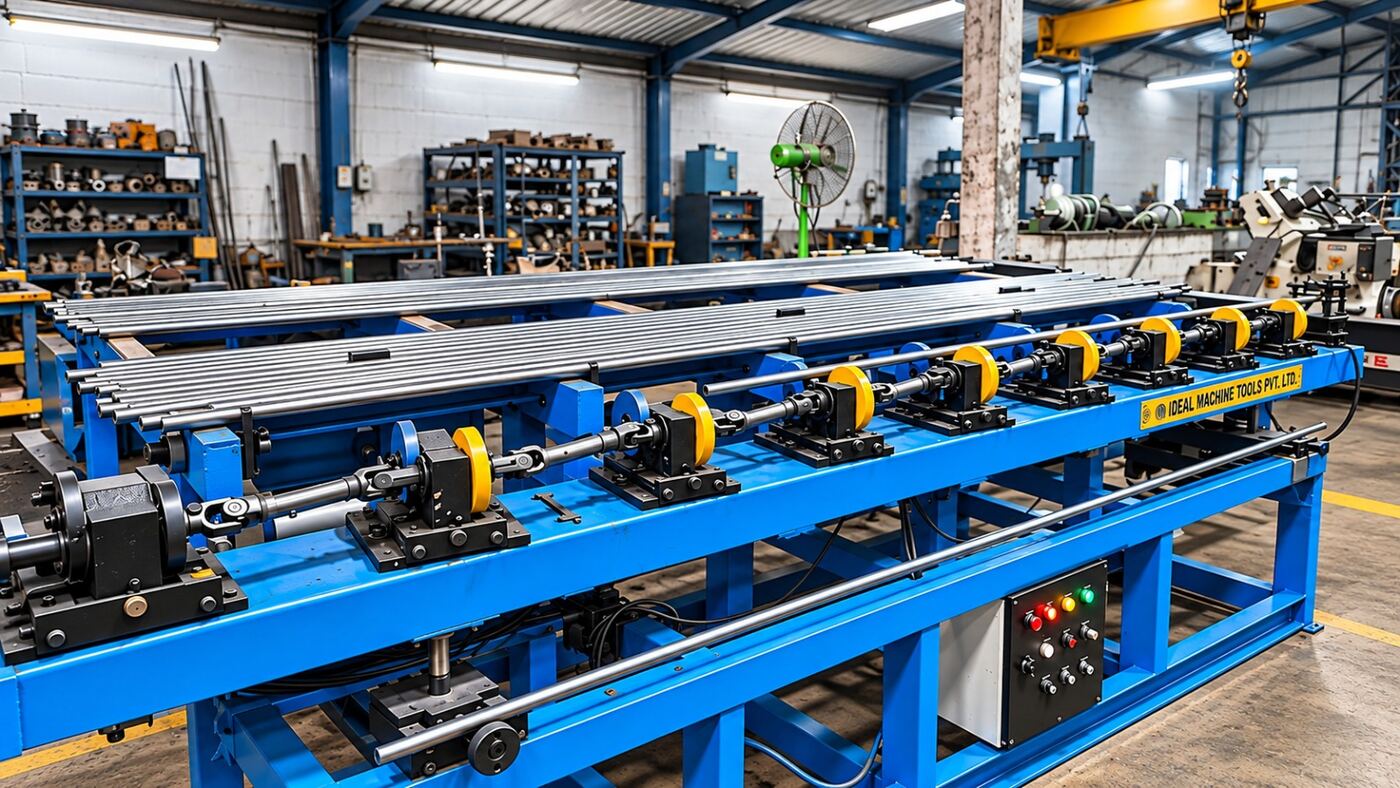 Cold drawing and centreless grinding line on the Thirupathy Bright Industries shop floor