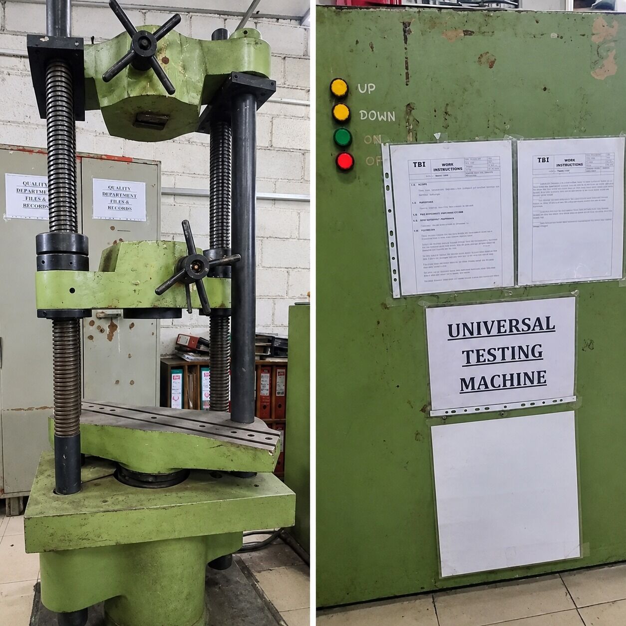Tensile testing on UTM